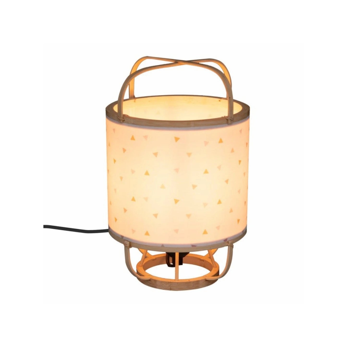 Handcraft Bamboo Fabric Shade Table Lamp
