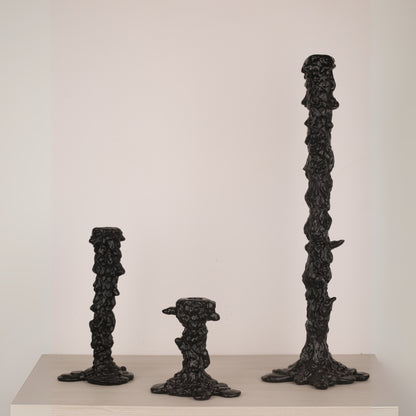 Melting Candlestick (Black, Silver)