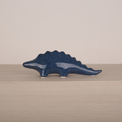 Blue Glaze Stegosaurus Figurine
