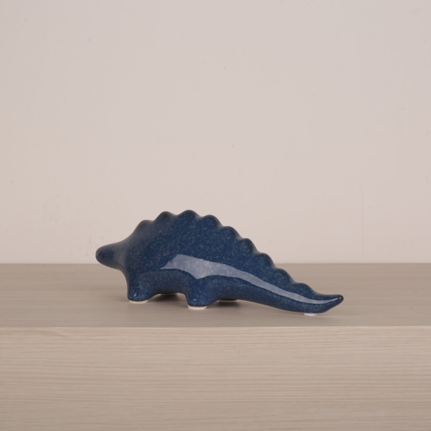 Blue Glaze Stegosaurus Figurine