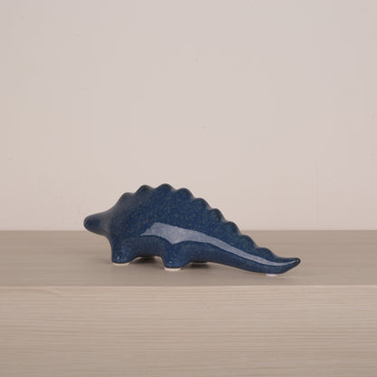 Blue Glaze Stegosaurus Figurine