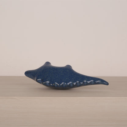 Blue Glaze Stegosaurus Figurine