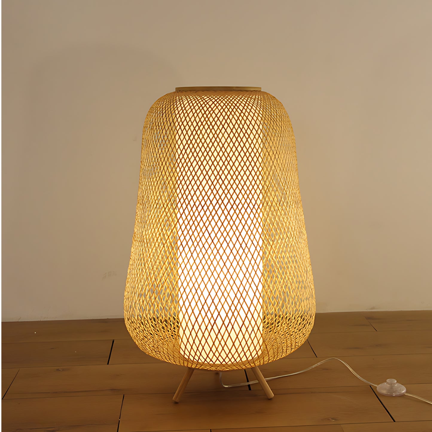 Bamboo Woven Floor Lamp