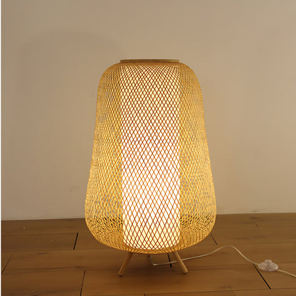 Bamboo Woven Floor Lamp