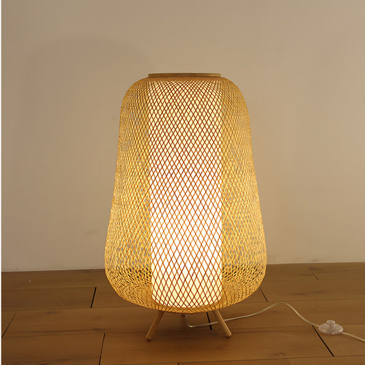 Bamboo Woven Floor Lamp