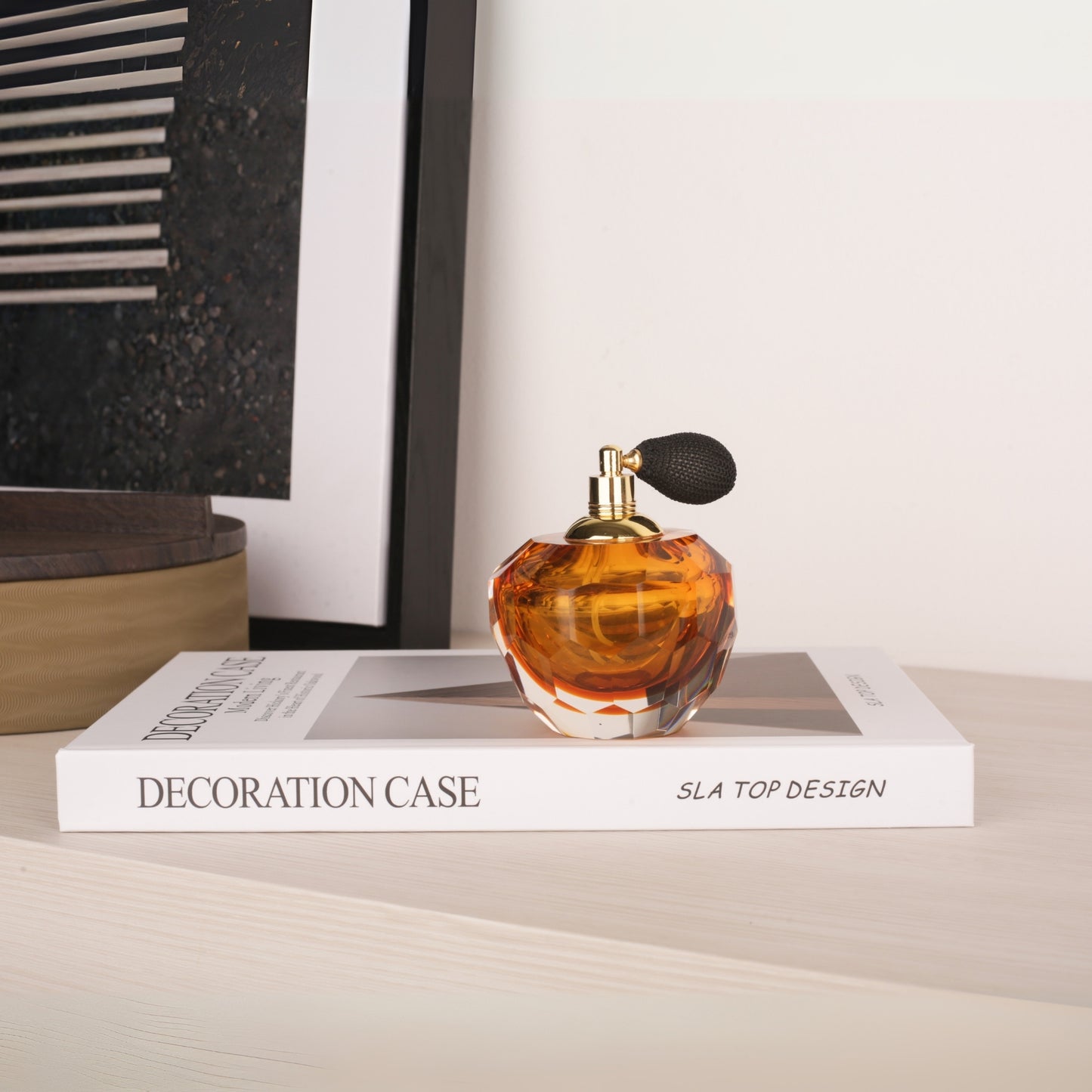 Hand Blown Glass Perfume Bottle with Unique Designs