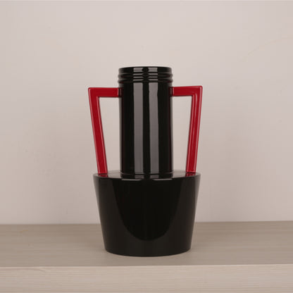 Geometric Handle Design Desktop Ceramic Vase