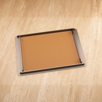 Metal Frame Decorative Leather Tray