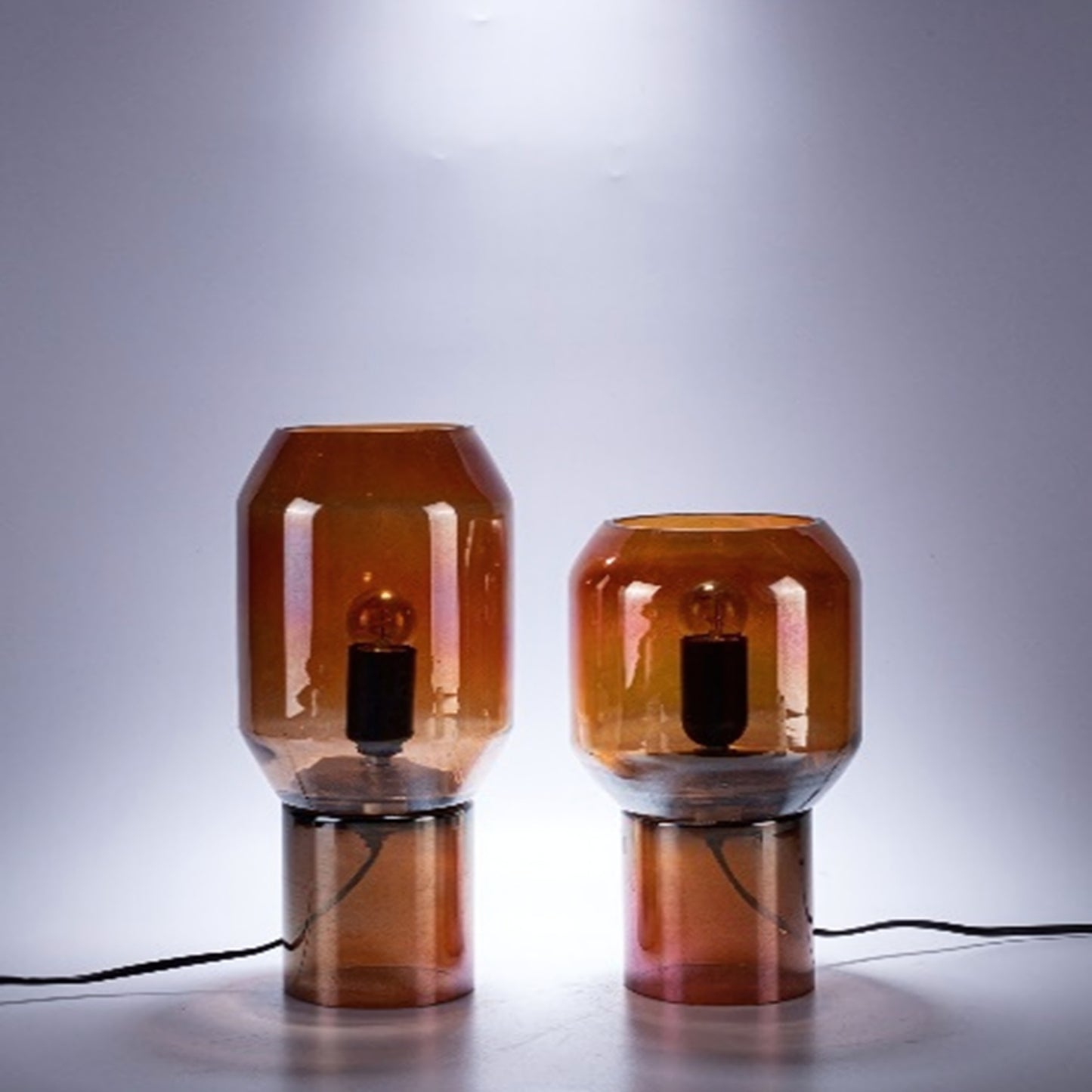 Brown Glass Table Lamp