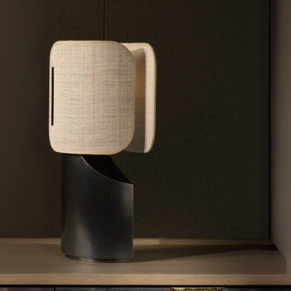 Vintage Fabric Shade Mini Desk Lamp
