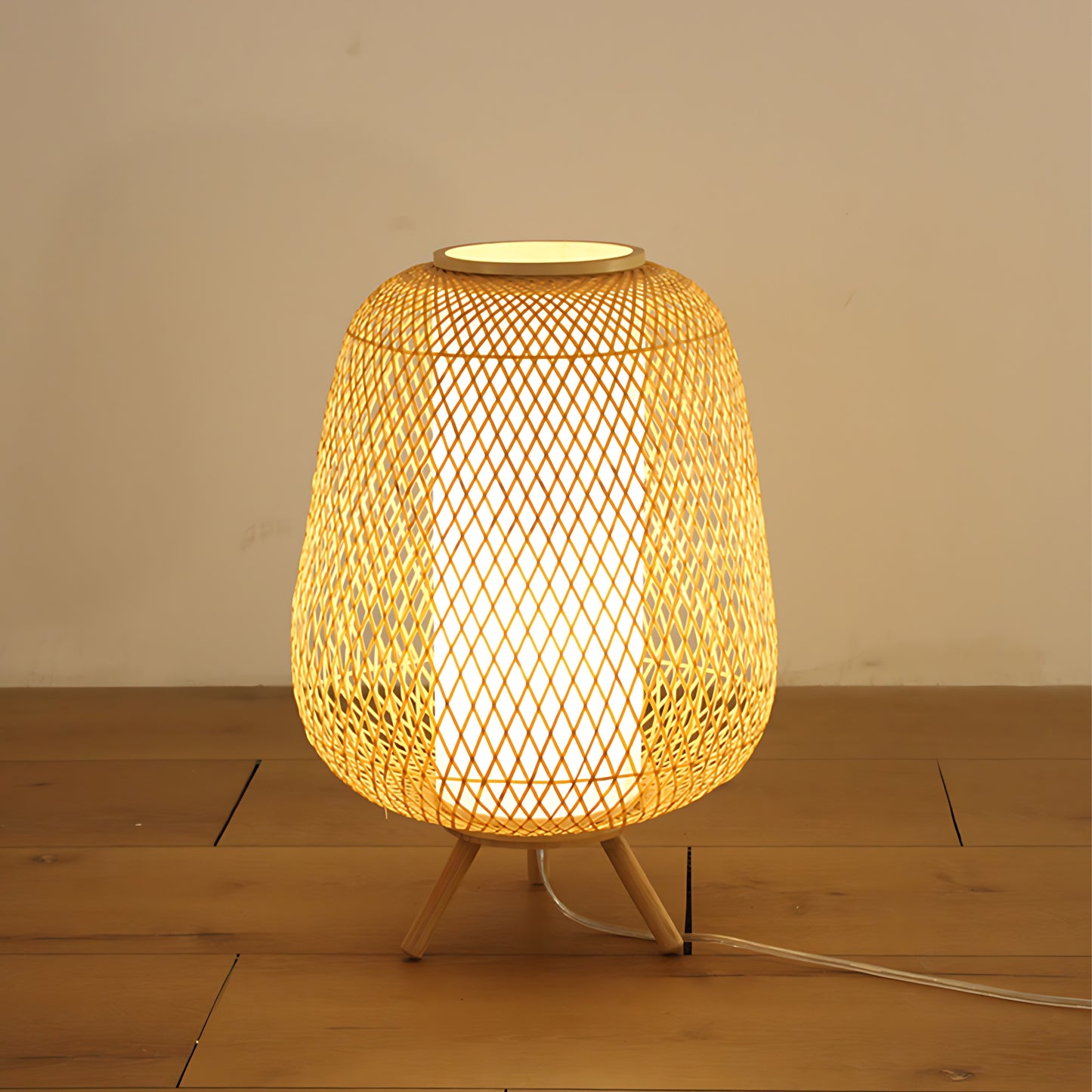 Bamboo Woven Floor Lamp