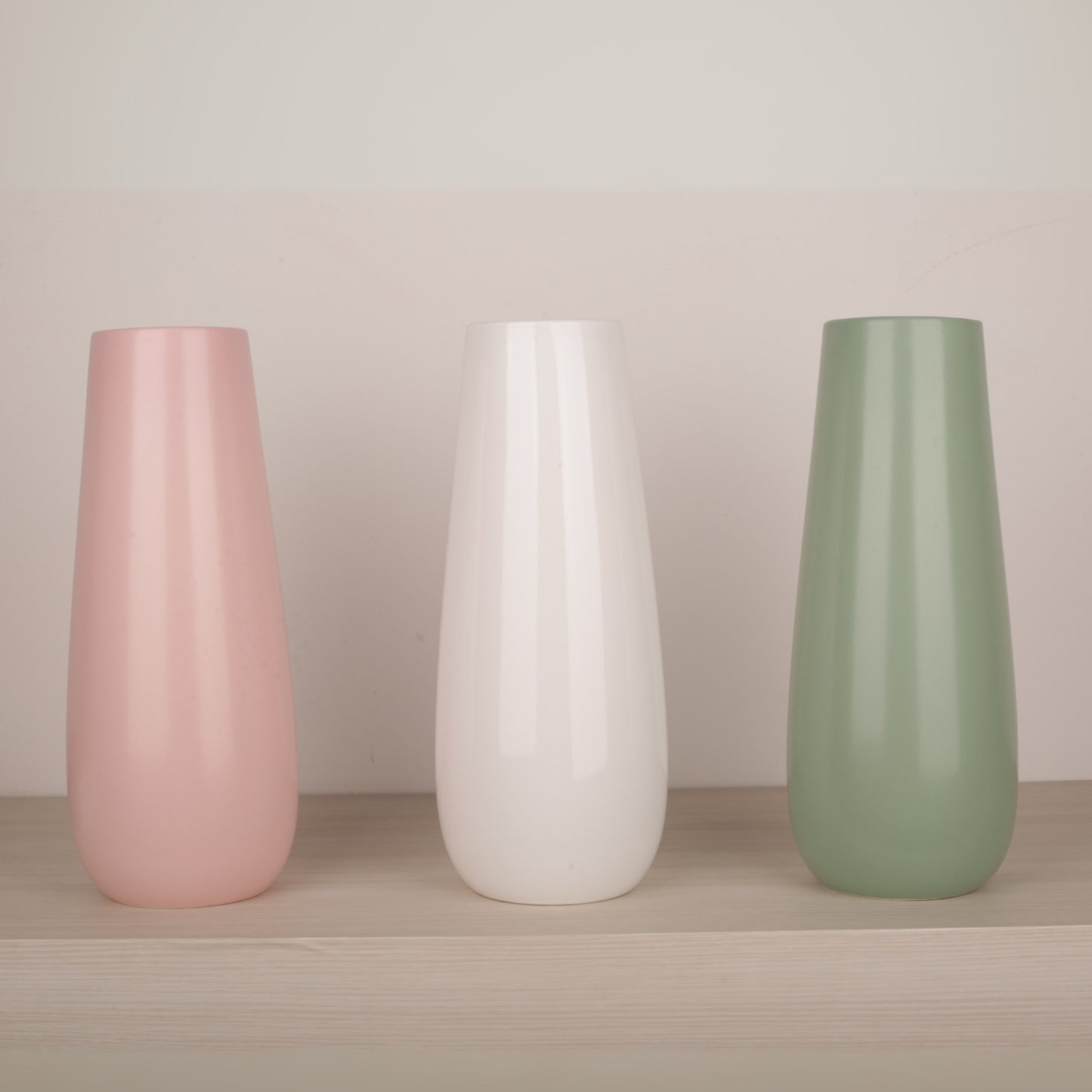 Cylindrical Shape Decoration Vase (Green, Pink, White)