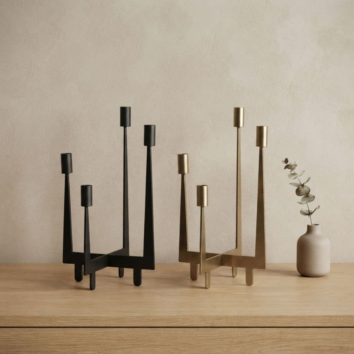 Sword Shadow Candle Holder(Golden, Black)
