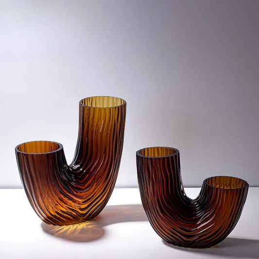 Handmade U-Shape Tube Glass Vase