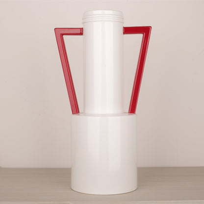Geometric Handle Design Desktop Ceramic Vase