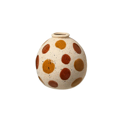 Bright Round Dot Design Flower Sand Vase