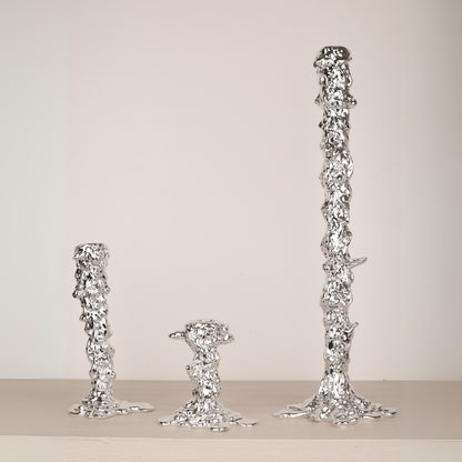 Melting Candlestick (Black, Silver)