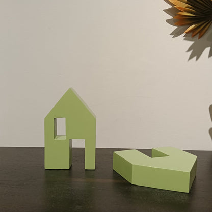 Multicolor Chalky Homes Tabletop Décor Accent