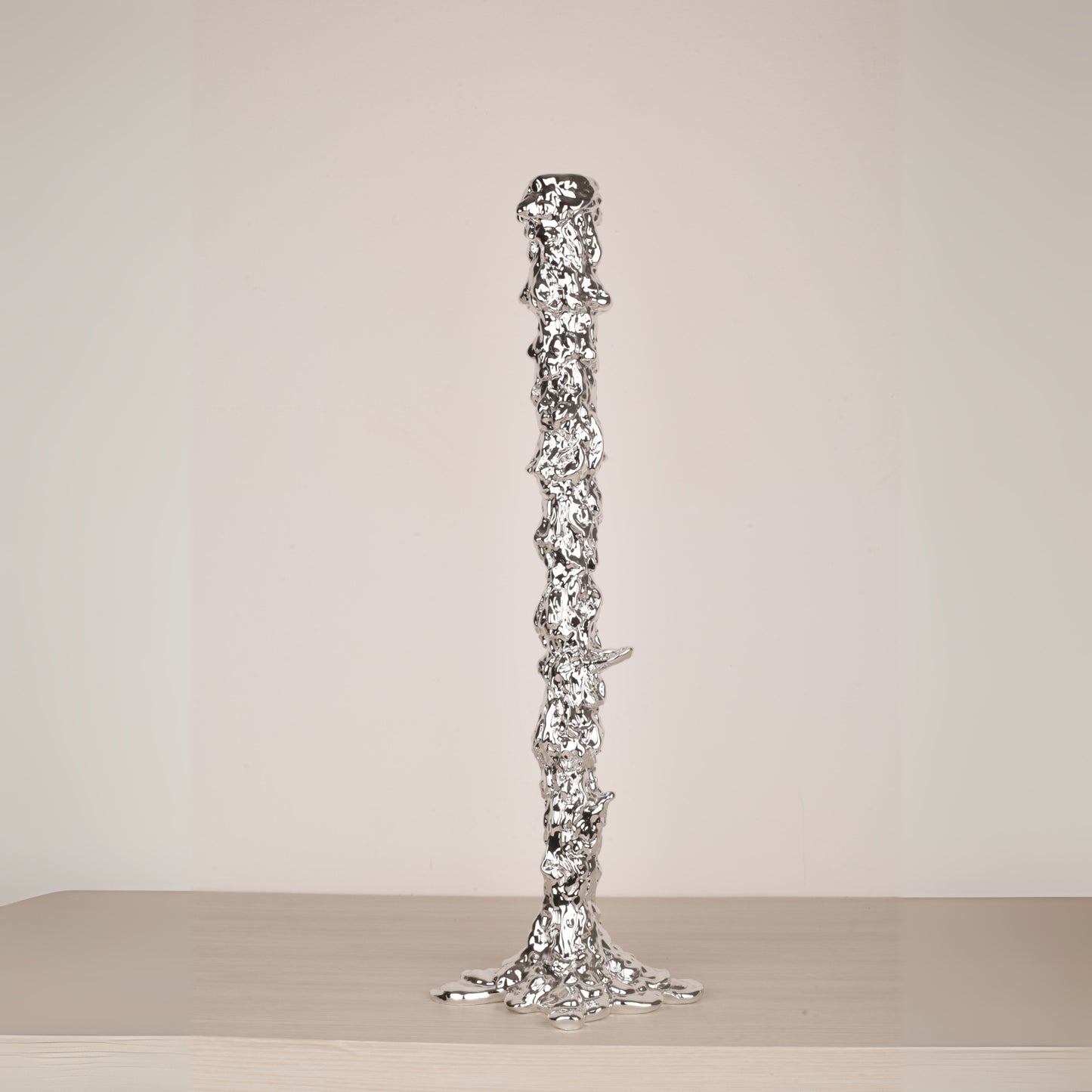 Melting Candlestick (Black, Silver)