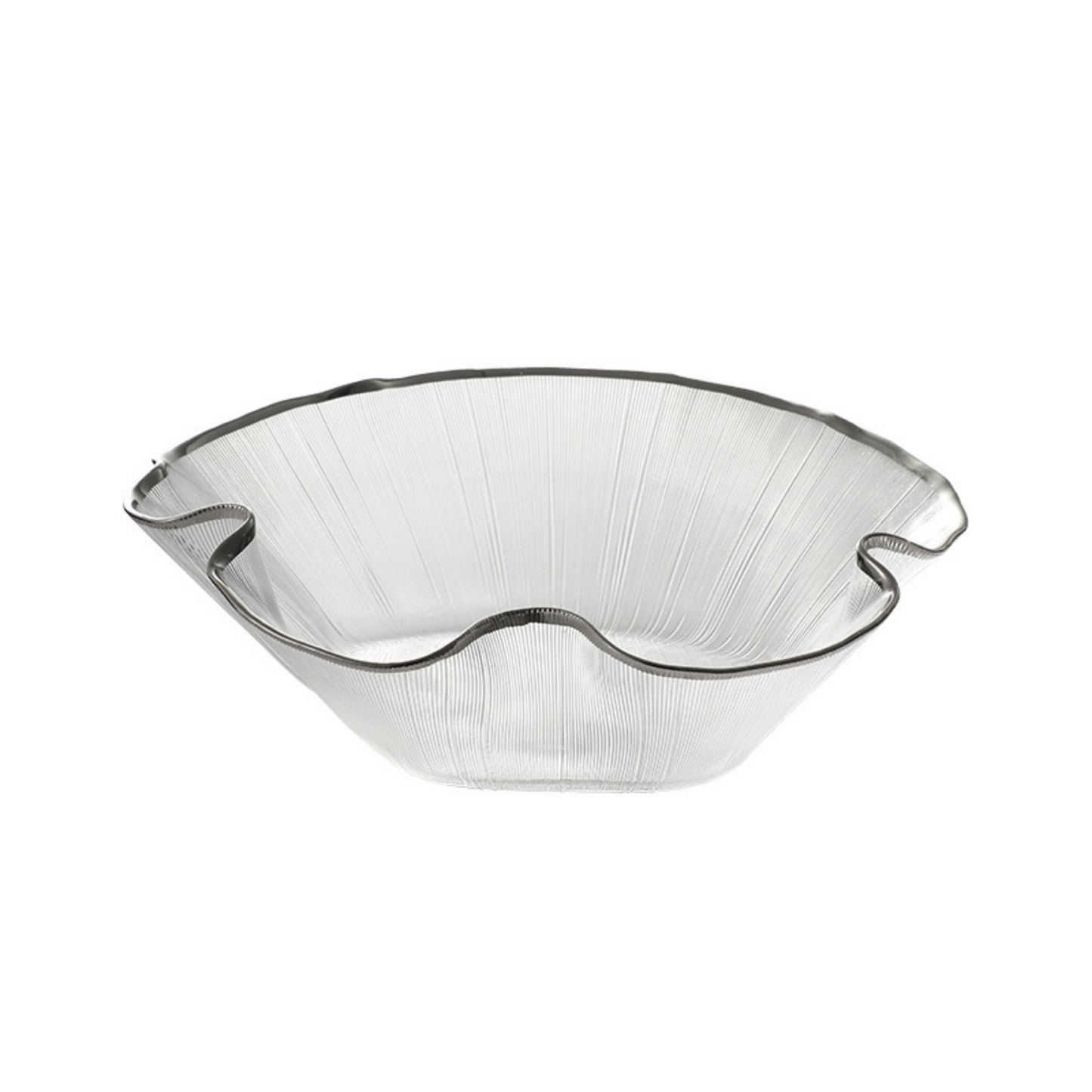 Modern Silver Rim Fruit Bowl