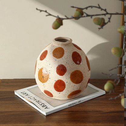 Bright Round Dot Design Flower Sand Vase