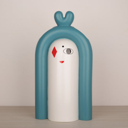 Cartoon Animal Shape Face Ceramic Vase