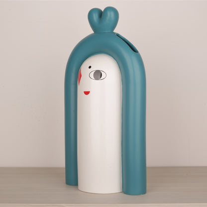 Cartoon Animal Shape Face Ceramic Vase