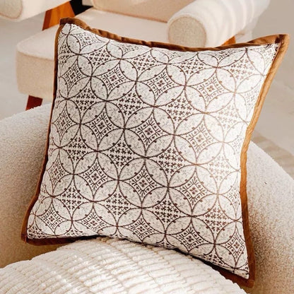 Abstract Print Cushion Cover, Backside In Plain