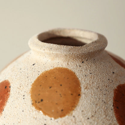Bright Round Dot Design Flower Sand Vase