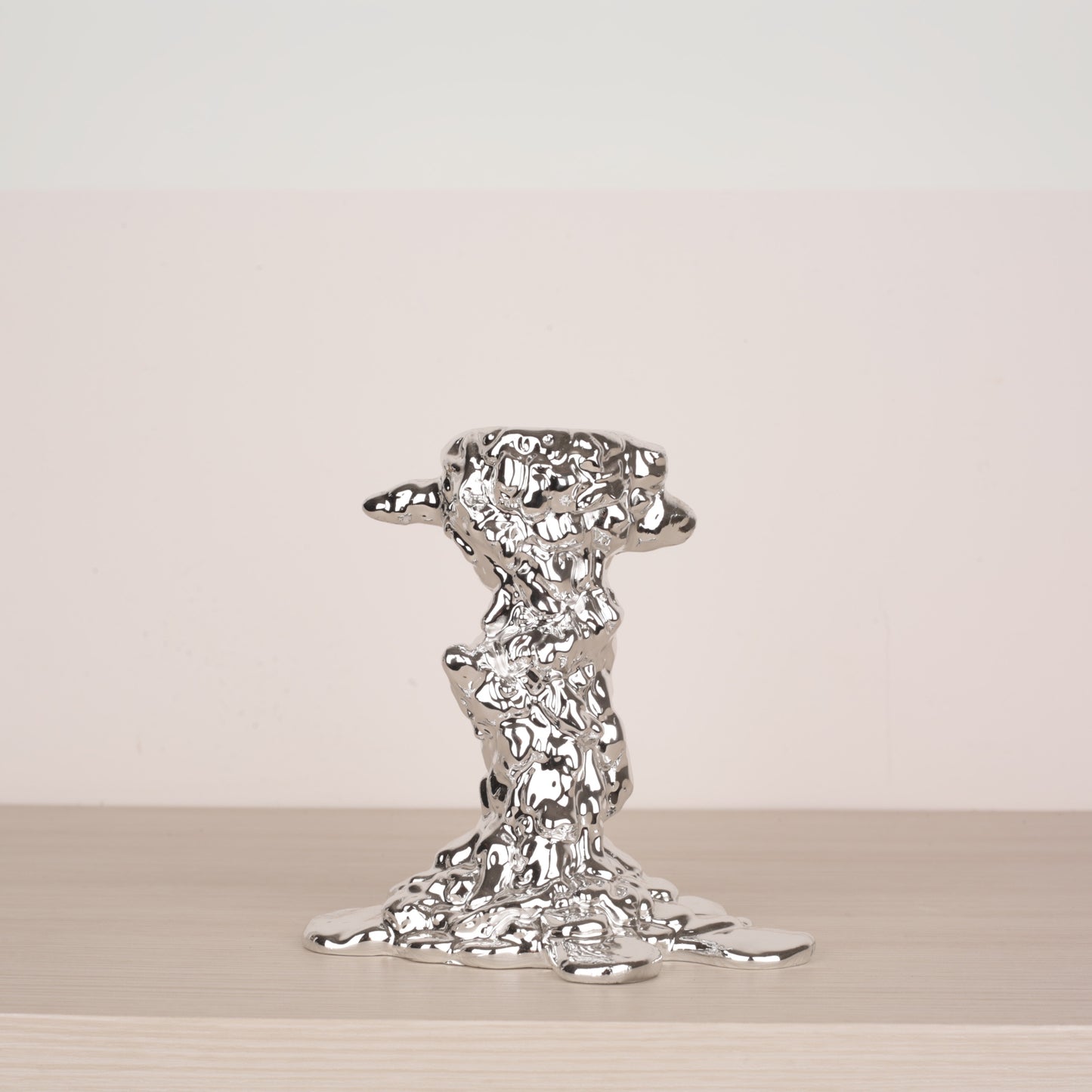 Melting Candlestick (Black, Silver)