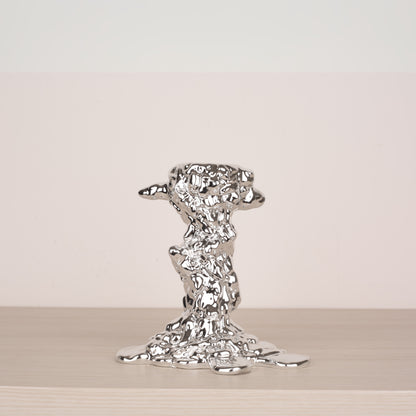Melting Candlestick (Black, Silver)