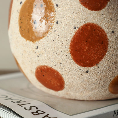 Bright Round Dot Design Flower Sand Vase