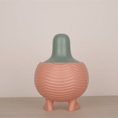 Handmade Pink Bird Ceramic Flower Vase