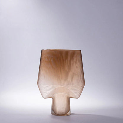 Handmade Brown Color Tabletop Flower Glass Vase