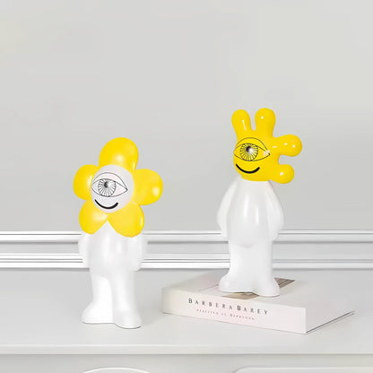 Ceramic Human Figure Sculpture Tabletop Showpiece