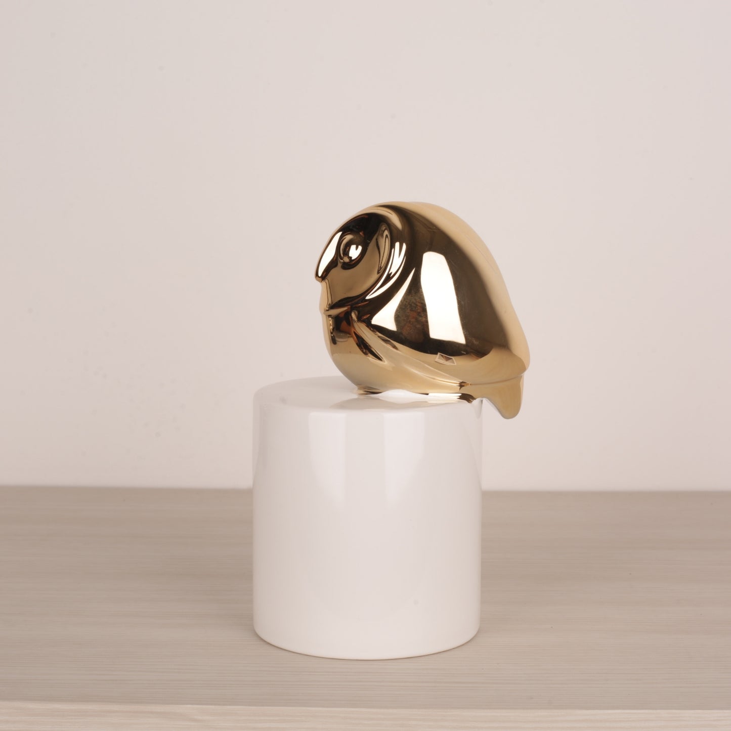 Gold Owl Animal Decorative Vase