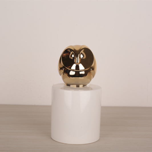 Gold Owl Animal Decorative Vase