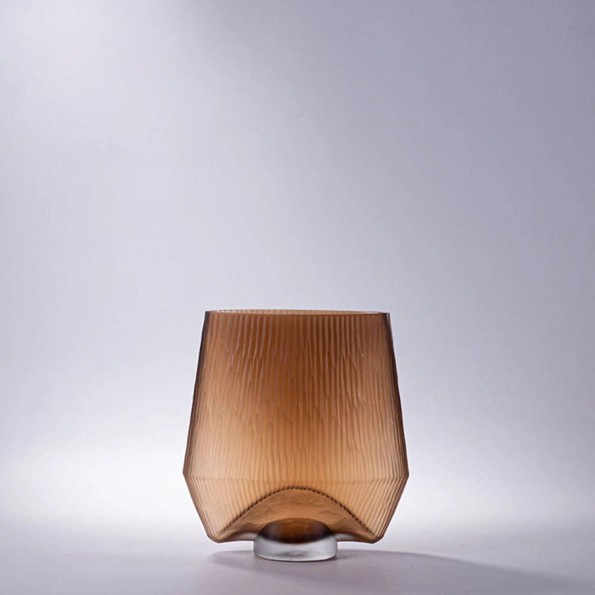 Handmade Brown Color Tabletop Flower Glass Vase