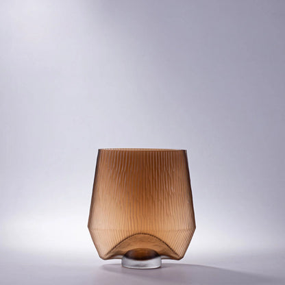 Handmade Brown Color Tabletop Flower Glass Vase