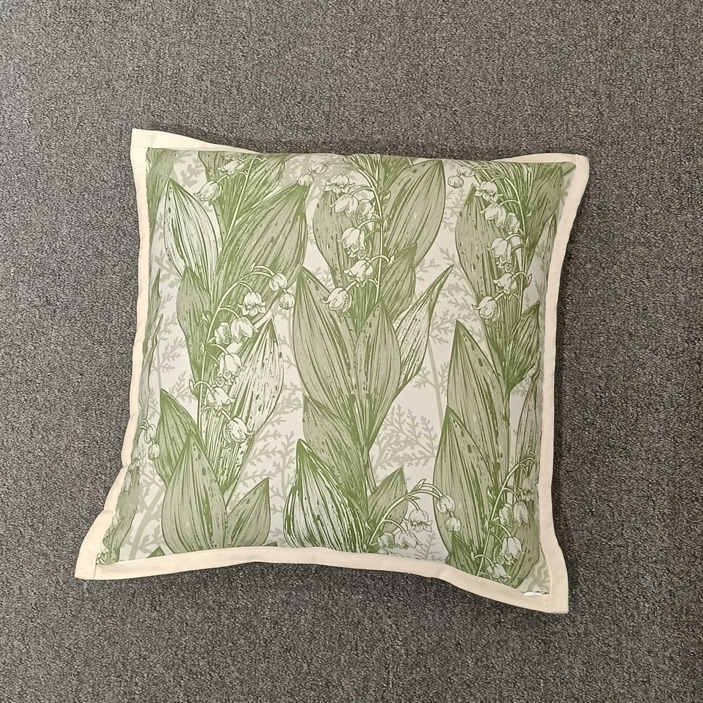 Jacquard Green Cushion Cover, Backside In Plain