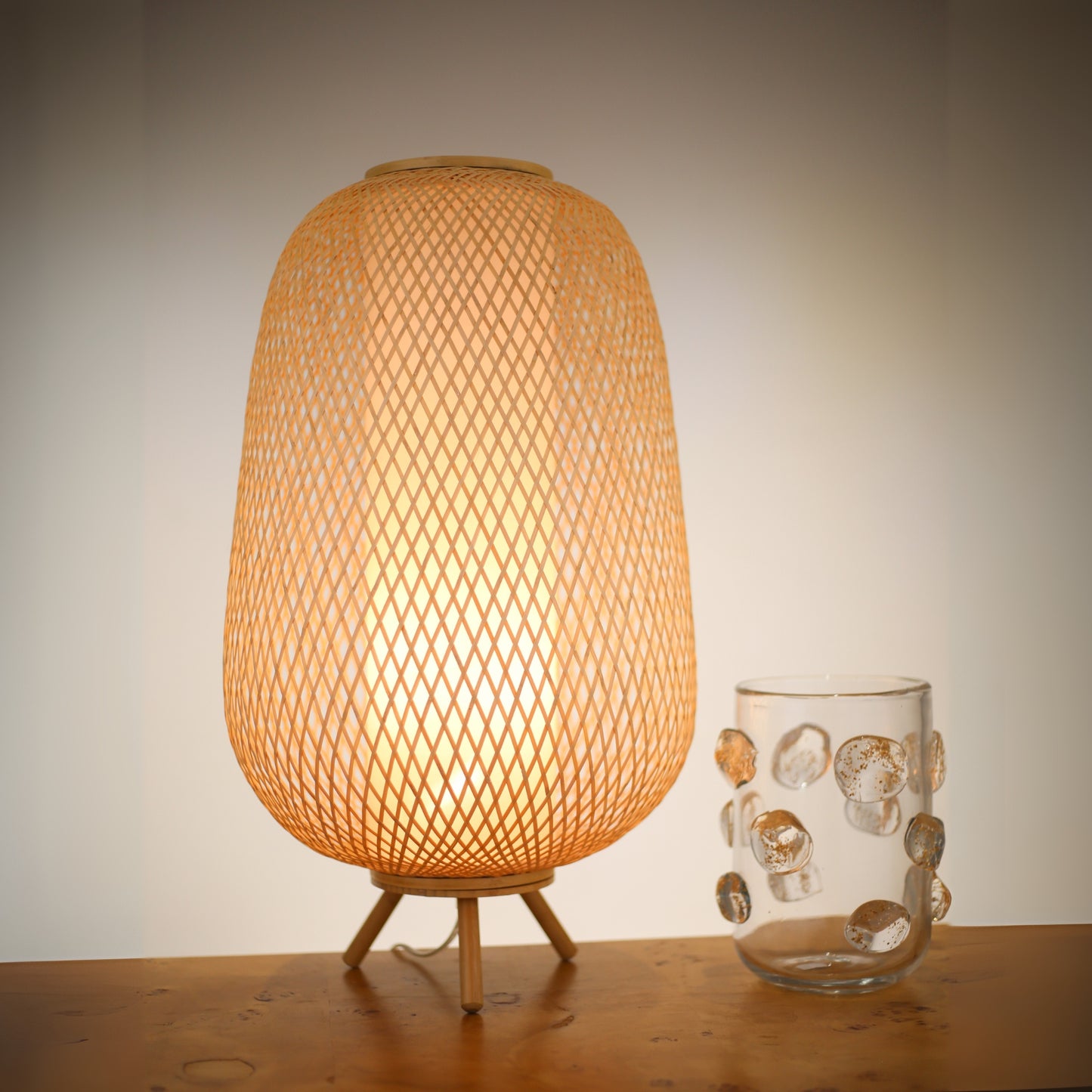 Bamboo Woven Floor Lamp