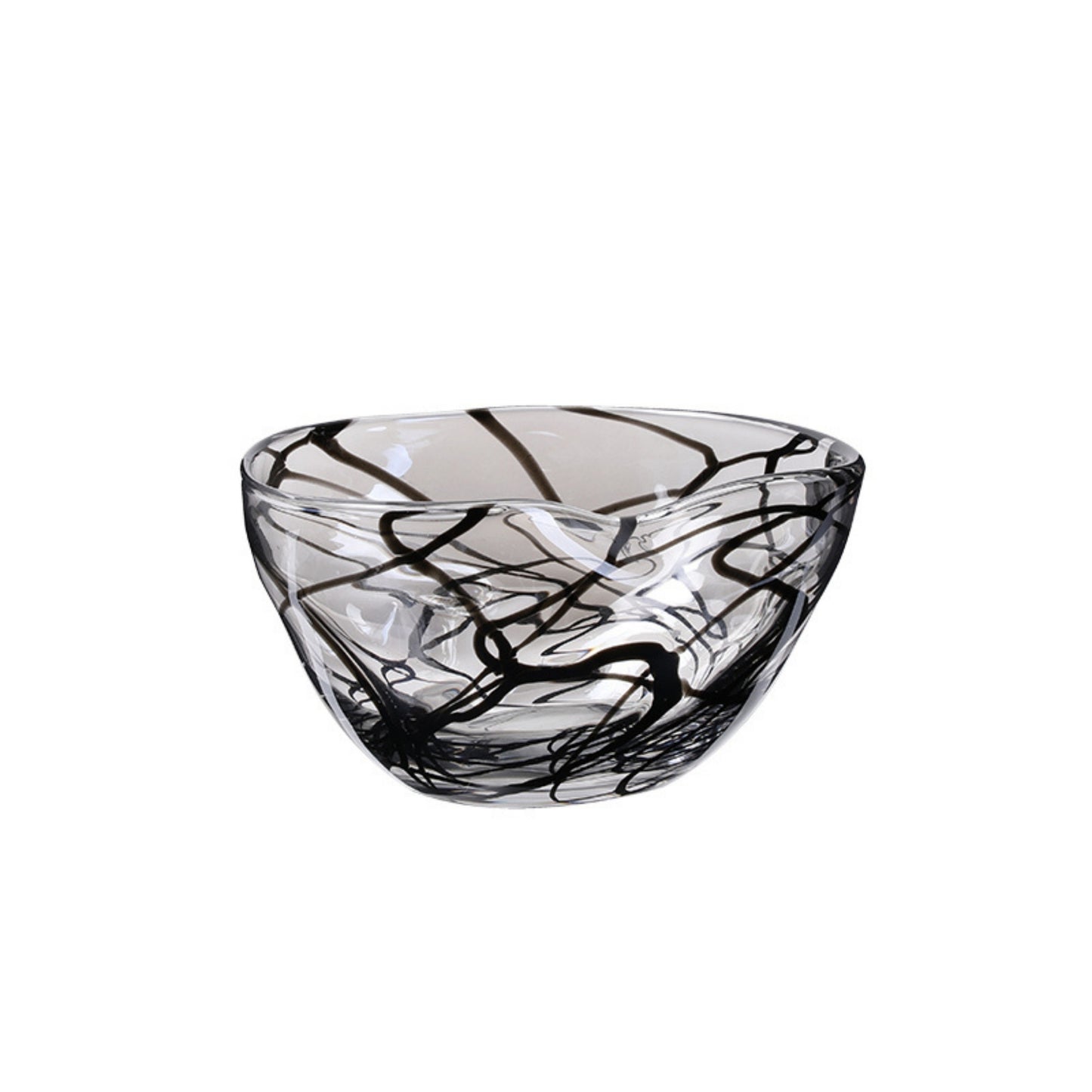 Abstract Black Line Bowl