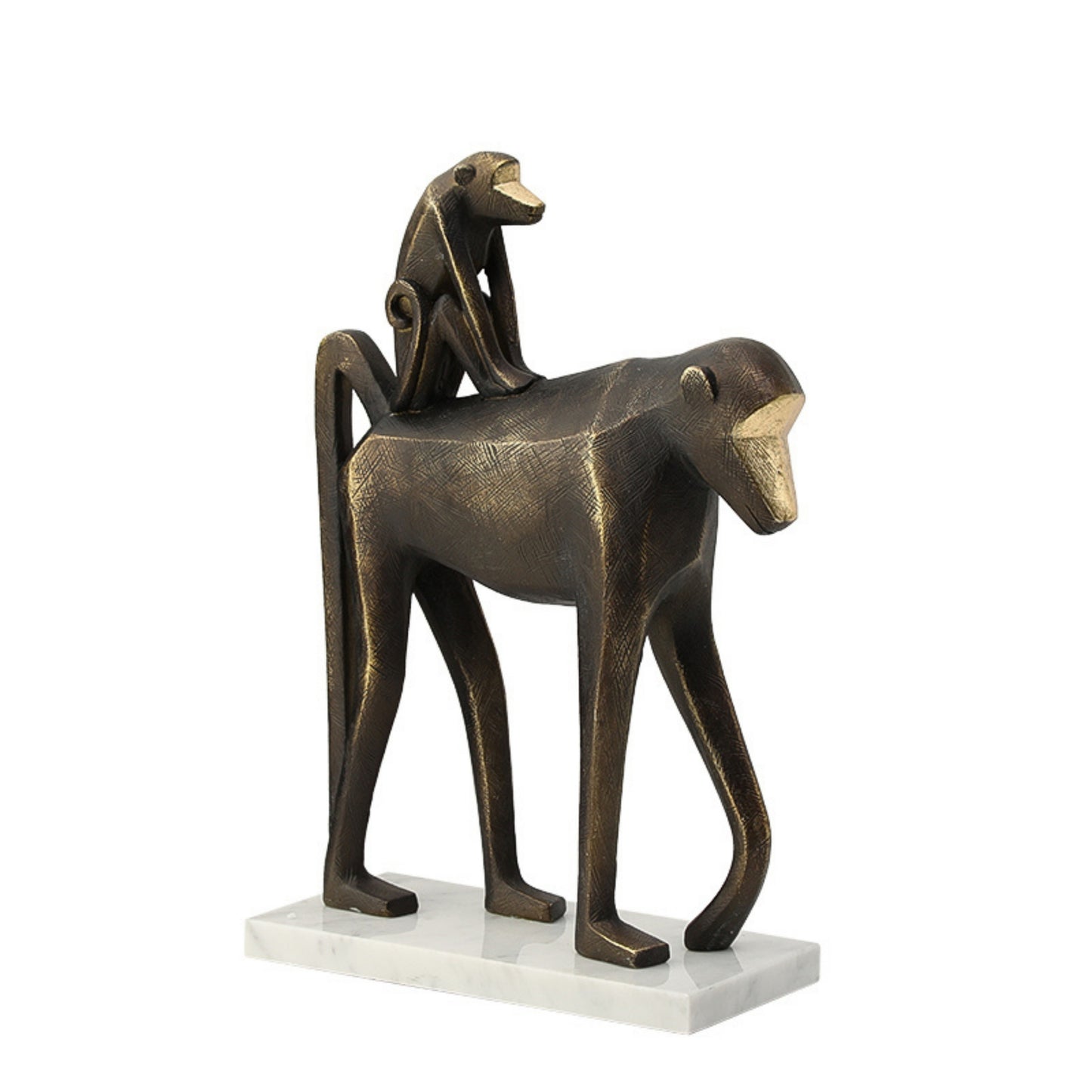 Monkey Family Modern Art Decorative Sculpture