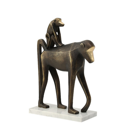 Monkey Family Modern Art Decorative Sculpture