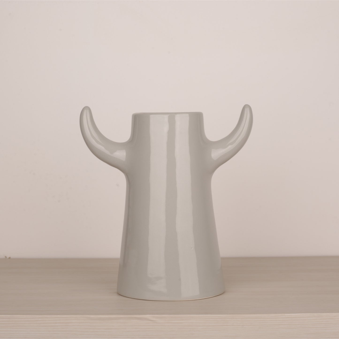 Handmade Ceramic Horn Shape Tabletop Vase