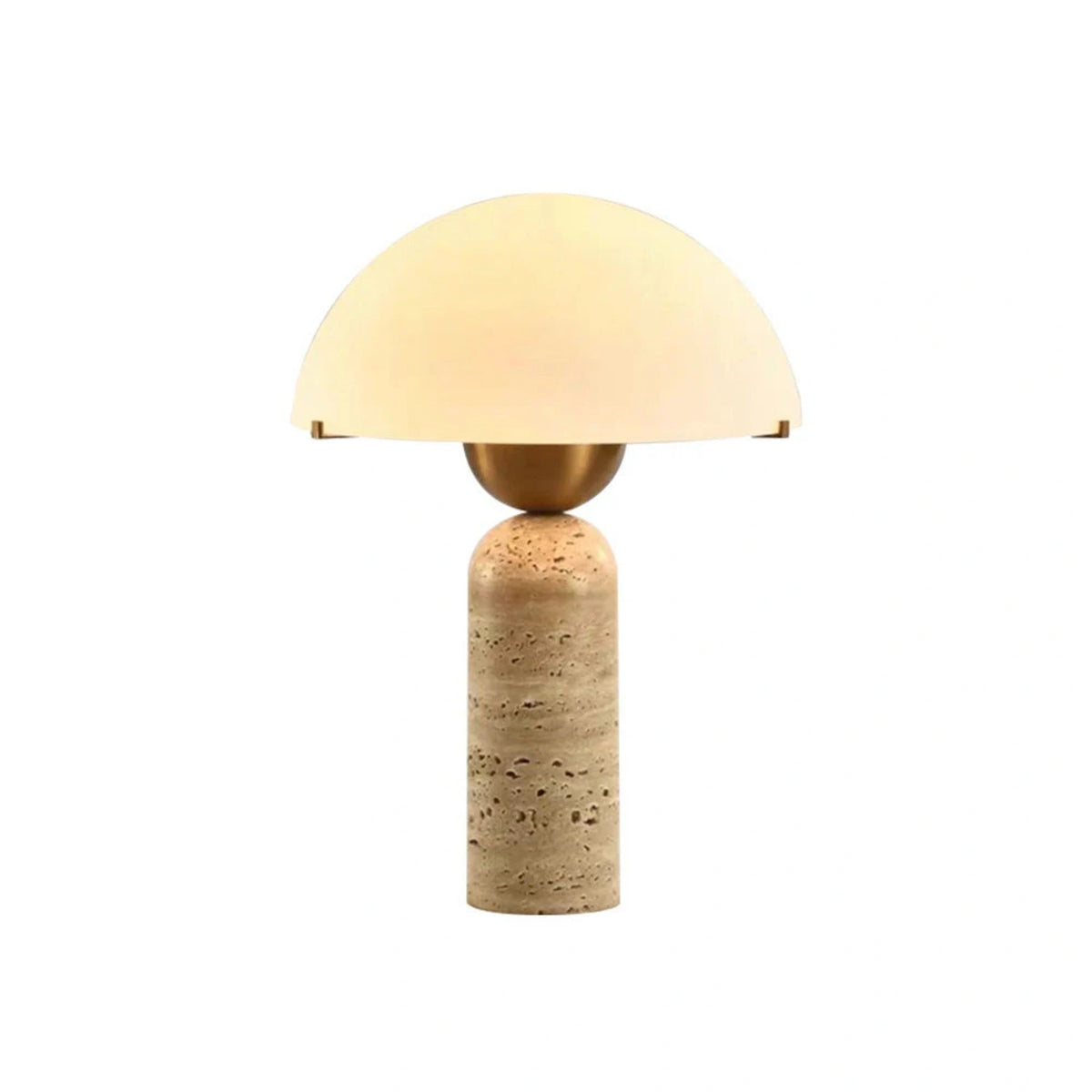 LED Glass Beige Marble Table Lamp