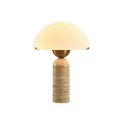 LED Glass Beige Marble Table Lamp