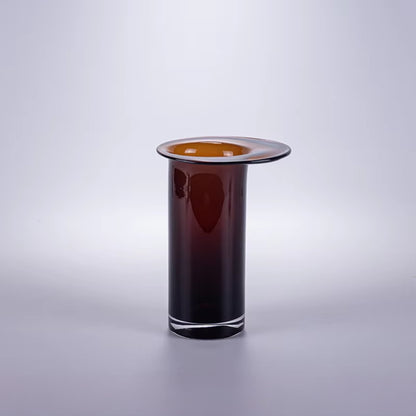 Cylinder Hand Blown Tall Tabletop Glass Vase