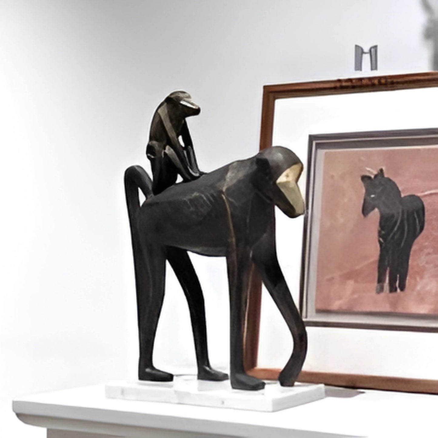 Monkey Family Modern Art Decorative Sculpture