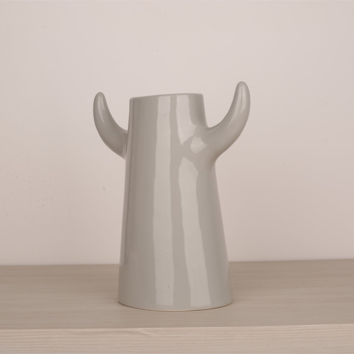 Handmade Ceramic Horn Shape Tabletop Vase